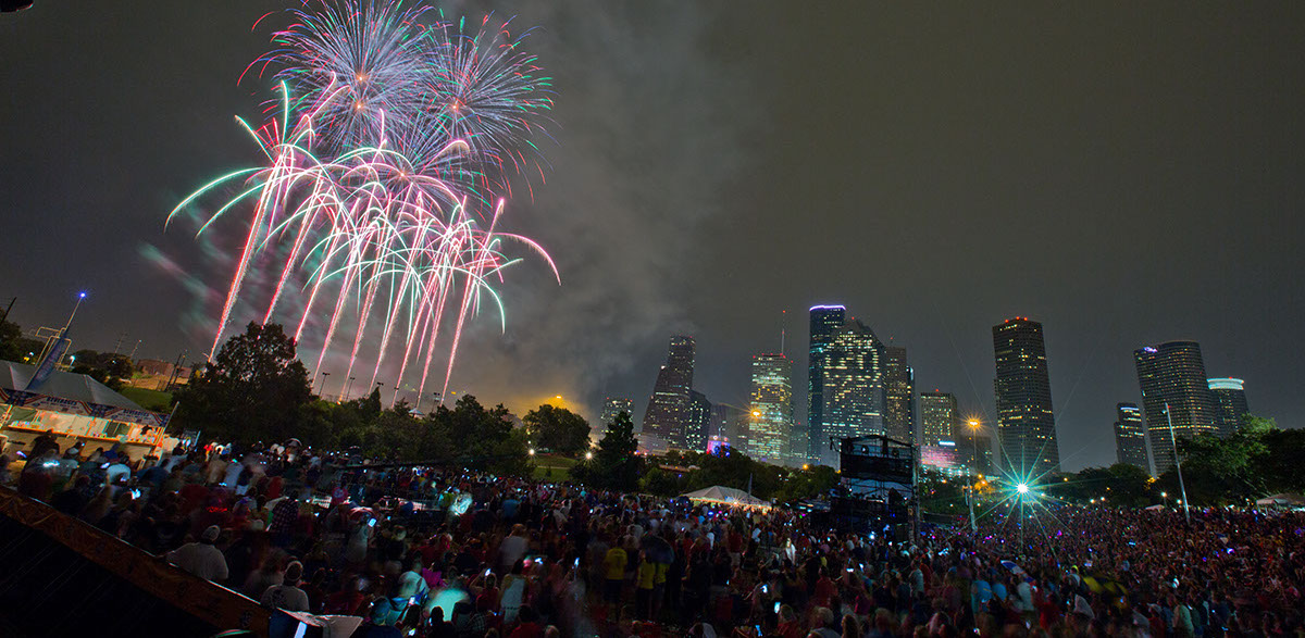 Downtown Houston Fireworks
